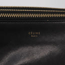 CELINE Trio Shoulder Bag Leather Black Gold Tone Auth mr3023-22