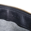 CELINE Trio Shoulder Bag Leather Black Gold Tone Auth mr3023-24