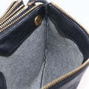 CELINE Trio Shoulder Bag Leather Black Gold Tone Auth mr3023-25
