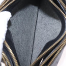 CELINE Trio Shoulder Bag Leather Black Gold Tone Auth mr3023-27