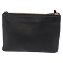 CELINE Trio Shoulder Bag Leather Black Gold Tone Auth mr3023-3
