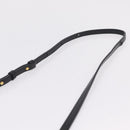 CELINE Trio Shoulder Bag Leather Black Gold Tone Auth mr3023-15