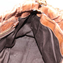 Miu Miu Hand Bag Leather 2way Brown Gold Tone Auth mr3024V-20