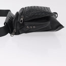BOTTEGA VENETA INTRECCIATO Shoulder Bag Leather Black 121604 Auth mr3025-5