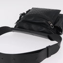 BOTTEGA VENETA INTRECCIATO Shoulder Bag Leather Black 121604 Auth mr3025-6