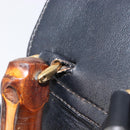 GUCCI Bamboo Backpack Leather Black Gold Tone 003 38 0016 Auth mr3026A-16