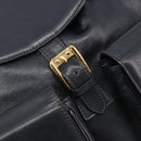 GUCCI Bamboo Backpack Leather Black Gold Tone 003 38 0016 Auth mr3026A-17