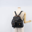 GUCCI Bamboo Backpack Leather Black Gold Tone 003 38 0016 Auth mr3026A-29