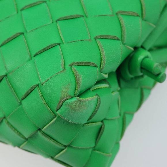BOTTEGA VENETA INTRECCIATO Mini Barakito Shoulder Bag Leather Green Auth mr3028V
