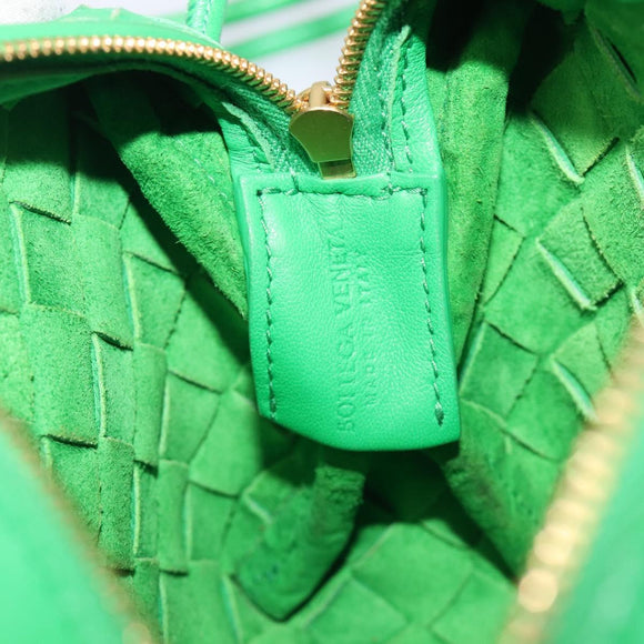 BOTTEGA VENETA INTRECCIATO Mini Barakito Shoulder Bag Leather Green Auth mr3028V