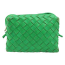 BOTTEGA VENETA INTRECCIATO Mini Barakito Shoulder Bag Leather Green Auth mr3028V-13