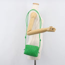 BOTTEGA VENETA INTRECCIATO Mini Barakito Shoulder Bag Leather Green Auth mr3028V-24