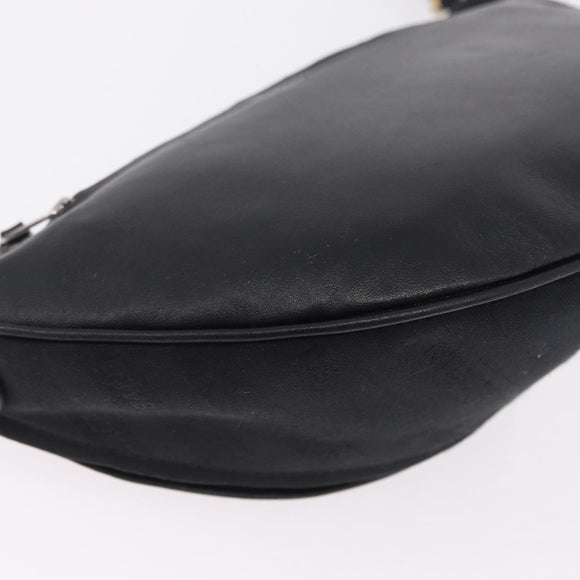 BALENCIAGA Souvenir Body Bag Leather Black Silver 531550 Auth mr3029A