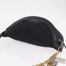 BALENCIAGA Souvenir Body Bag Leather Black Silver 531550 Auth mr3029A-6