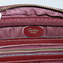 CARTIER Must Line Shoulder Bag Suede Wine Red Auth mr303-10