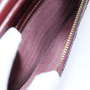 CARTIER Must Line Shoulder Bag Suede Wine Red Auth mr303-20