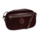 CARTIER Must Line Shoulder Bag Suede Wine Red Auth mr303-1