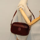 CARTIER Must Line Shoulder Bag Suede Wine Red Auth mr303-21