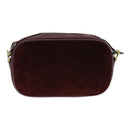 CARTIER Must Line Shoulder Bag Suede Wine Red Auth mr303-2