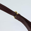 CARTIER Must Line Shoulder Bag Suede Wine Red Auth mr303-8