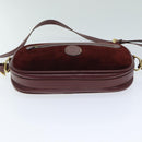 CARTIER Must Line Shoulder Bag Suede Wine Red Auth mr303-5