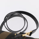 FENDI Pecan Mini Boston Bag Canvas 2way Brown Gold Tone Auth mr3030A-15