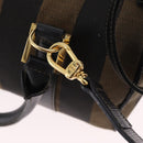 FENDI Pecan Mini Boston Bag Canvas 2way Brown Gold Tone Auth mr3030A-19