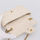 GUCCI Chain Shoulder Bag Leather Beige Gold Tone 476433 Auth mr3031V-16