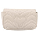 GUCCI Chain Shoulder Bag Leather Beige Gold Tone 476433 Auth mr3031V-3