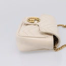 GUCCI Chain Shoulder Bag Leather Beige Gold Tone 476433 Auth mr3031V-5