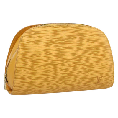 LOUIS VUITTON Epi Dauphine GM Pouch Yellow M48439 LV Auth mr3032