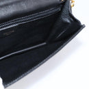 CELINE Hand Bag Leather 2way Black Gold Tone Auth mr3033V-21