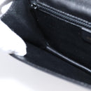 CELINE Hand Bag Leather 2way Black Gold Tone Auth mr3033V-22