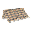 BURBERRY Nova Check Scarf Wool Beige Auth mr3035-1