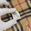 BURBERRY Nova Check Scarf Wool Beige Auth mr3035-10