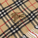 BURBERRY Nova Check Scarf Wool Beige Auth mr3035-4