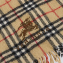 BURBERRY Nova Check Scarf Wool Beige Auth mr3035-9