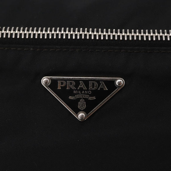 PRADA Shoulder Bag Nylon Black Silver Auth mr3036A