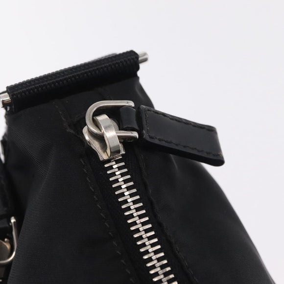 PRADA Shoulder Bag Nylon Black Silver Auth mr3036A
