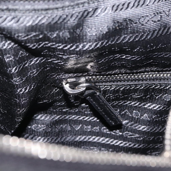 PRADA Shoulder Bag Nylon Black Silver Auth mr3036A