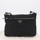 PRADA Shoulder Bag Nylon Black Silver Auth mr3036A-12