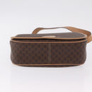 CELINE Macadam Shoulder Bag PVC Brown Gold Tone Auth mr3037A-7