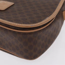 CELINE Macadam Shoulder Bag PVC Brown Gold Tone Auth mr3037A-19