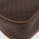 CELINE Macadam Shoulder Bag PVC Brown Gold Tone Auth mr3037A-20