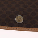 CELINE Macadam Shoulder Bag PVC Brown Gold Tone Auth mr3037A-22