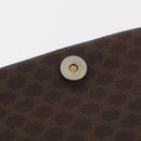 CELINE Macadam Shoulder Bag PVC Brown Gold Tone Auth mr3037A-23