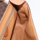 CELINE Macadam Shoulder Bag PVC Brown Gold Tone Auth mr3037A-24