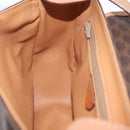 CELINE Macadam Shoulder Bag PVC Brown Gold Tone Auth mr3037A-25