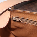 CELINE Macadam Shoulder Bag PVC Brown Gold Tone Auth mr3037A-26