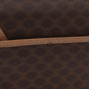 CELINE Macadam Shoulder Bag PVC Brown Gold Tone Auth mr3037A-4